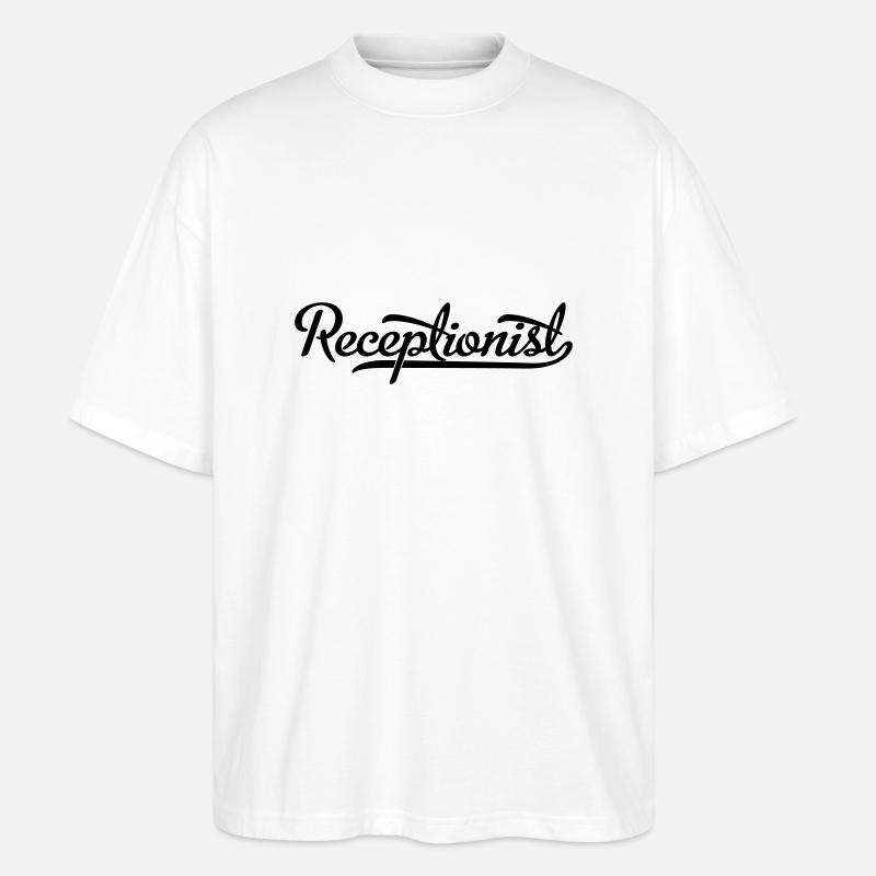 Rezeptionist - Stanley/Stella Oversized Unisex Bio T-Shirt Blaster 2.0 - Weiß