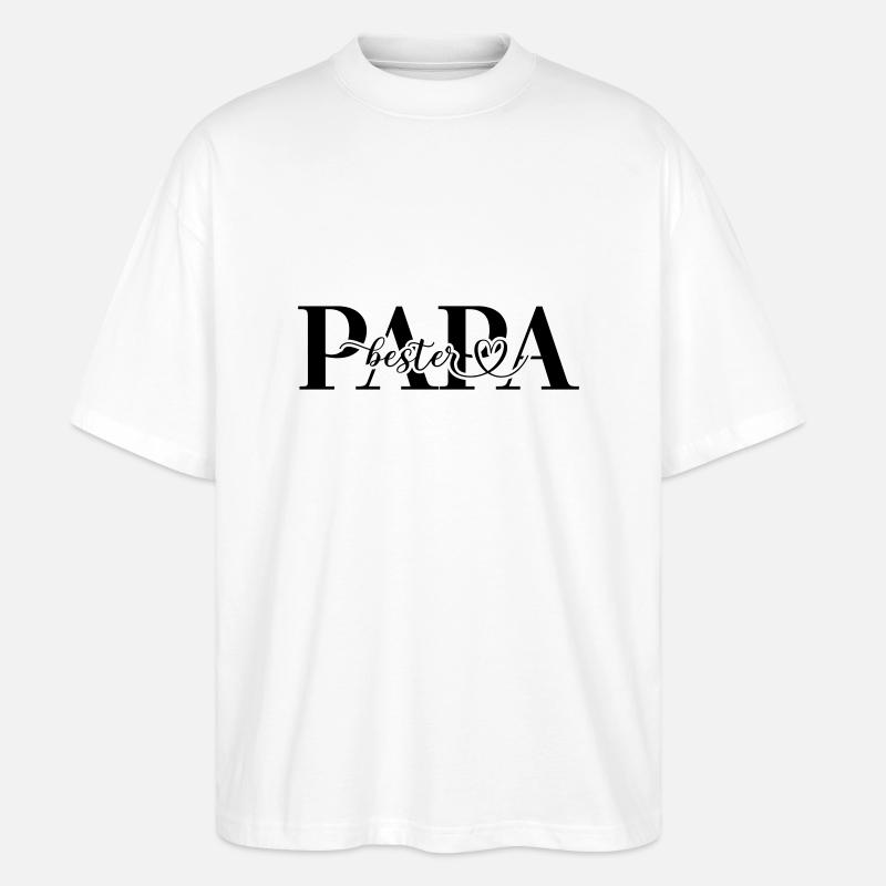 Bester Papa - Stanley/Stella Oversized Unisex Bio T-Shirt Blaster 2.0 - Weiß