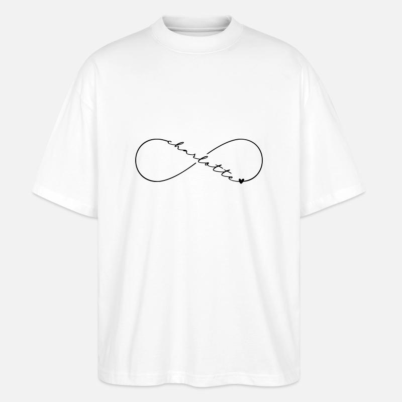 Charlotte Name Infinitysymbol - Stanley/Stella Oversized Unisex Bio T-Shirt Blaster 2.0 - Weiß