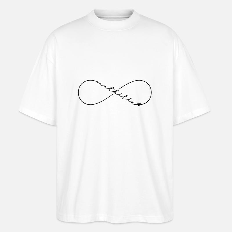 Mathilde Name Infinitysymbol - Stanley/Stella Oversized Unisex Bio T-Shirt Blaster 2.0 - Weiß