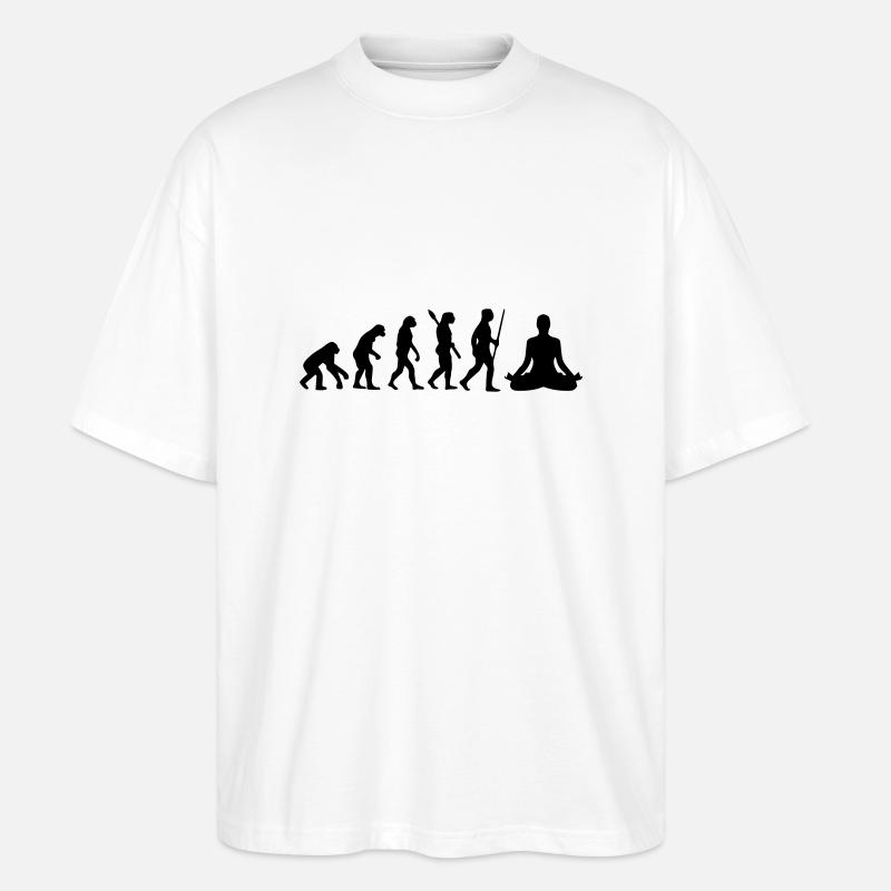 MEDITATION EVOLUTION! - Stanley/Stella Oversized Unisex Bio T-Shirt Blaster 2.0 - Weiß