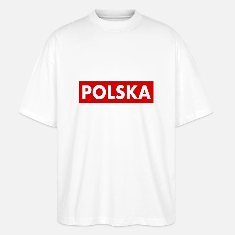 Polen - Stanley/Stella Oversized Unisex Bio T-Shirt Blaster 2.0 - Weiß