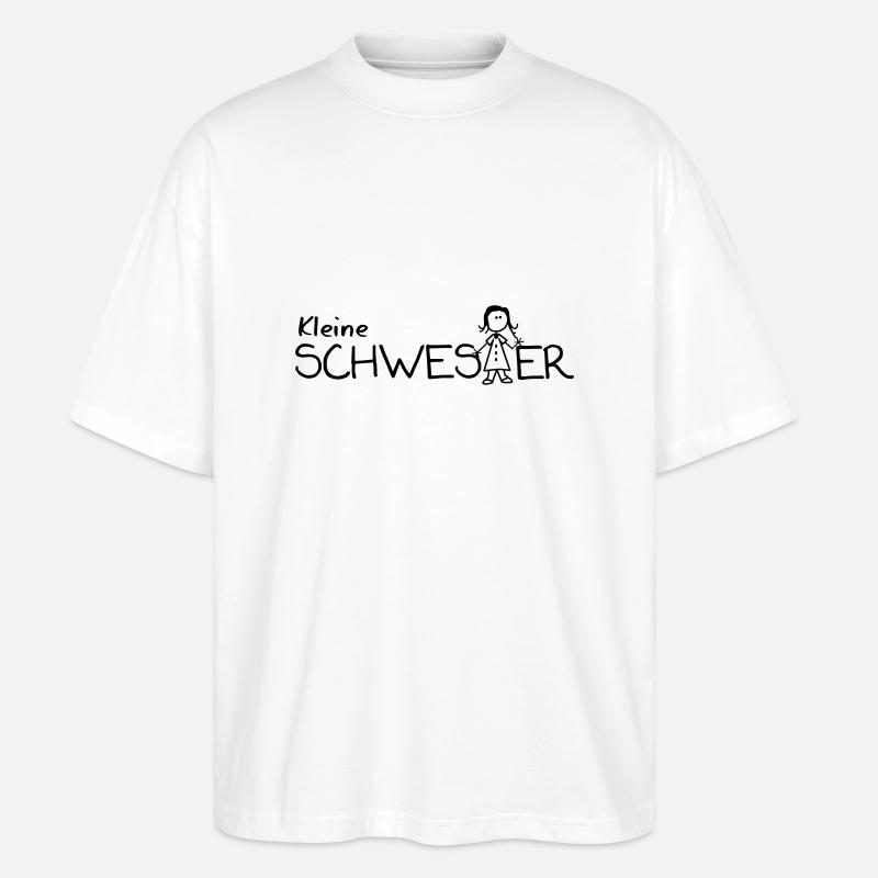 Kleine Schwester - Stanley/Stella Oversized Unisex Bio T-Shirt Blaster 2.0 - Weiß