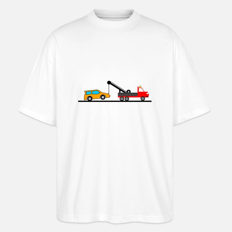Abschleppwagen - Stanley/Stella Oversized Unisex Bio T-Shirt Blaster 2.0 - Weiß