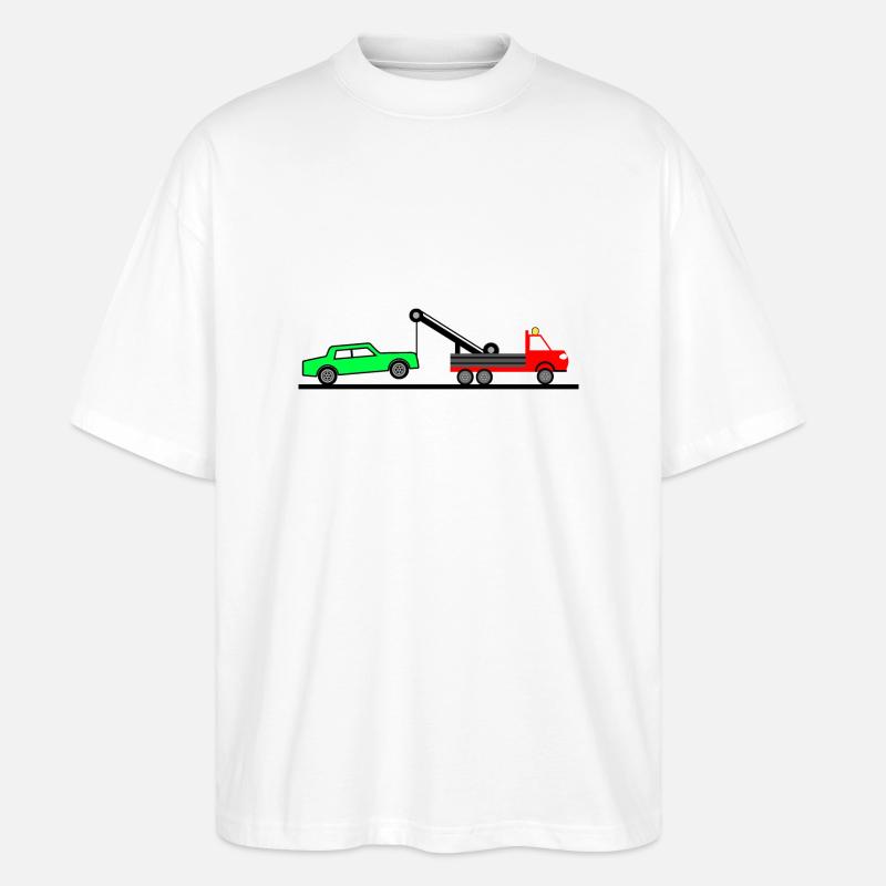 Abschleppwagen - Stanley/Stella Oversized Unisex Bio T-Shirt Blaster 2.0 - Weiß