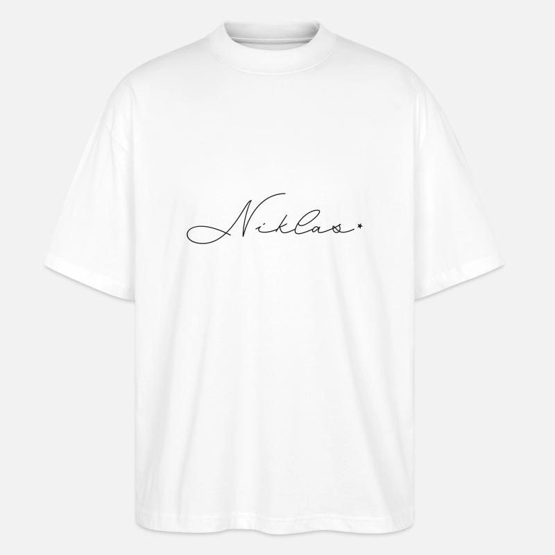 Name Niklas - Stanley/Stella Oversized Unisex Bio T-Shirt Blaster 2.0 - Weiß
