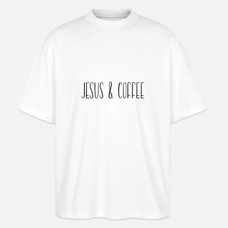 Café Jésus - T-shirt bio Blaster 2.0 coupe oversize Stanley/Stella Unisexe - blanc