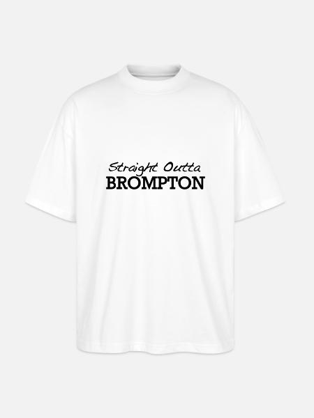 Straight Outta Brompton - Stanley/Stella Oversized Unisex Organic T-shirt Blaster 2.0 - white