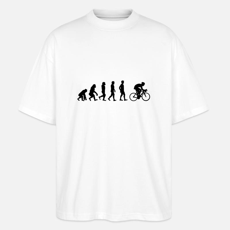 Evolution Fahrrad - Stanley/Stella Oversized Unisex Bio T-Shirt Blaster 2.0 - Weiß