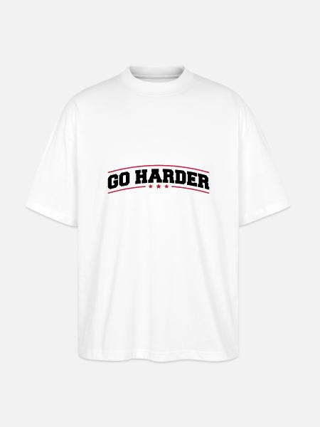 go_harder_bv2 - Stanley/Stella Oversized Unisex Bio T-Shirt Blaster 2.0 - Weiß