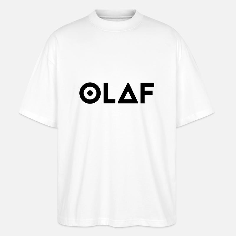 Vorname Olaf - Stanley/Stella Oversized Unisex Bio T-Shirt Blaster 2.0 - Weiß