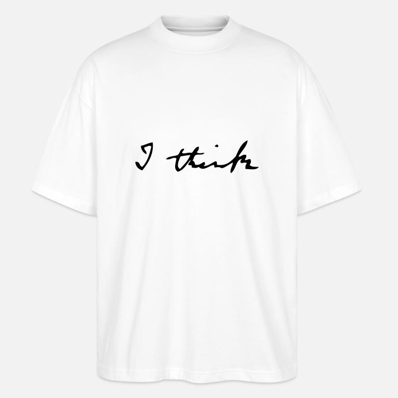 I think - Stanley/Stella Oversized Unisex Bio T-Shirt Blaster 2.0 - Weiß