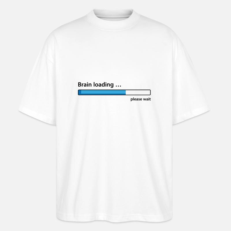 Brain loading please wait - Stanley/Stella Oversized Unisex Organic T-shirt Blaster 2.0 - white