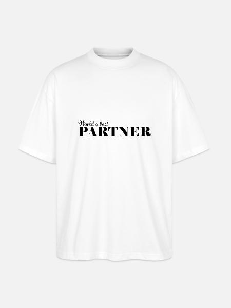 der weltbeste Partner - Stanley/Stella Oversized Unisex Bio T-Shirt Blaster 2.0 - Weiß