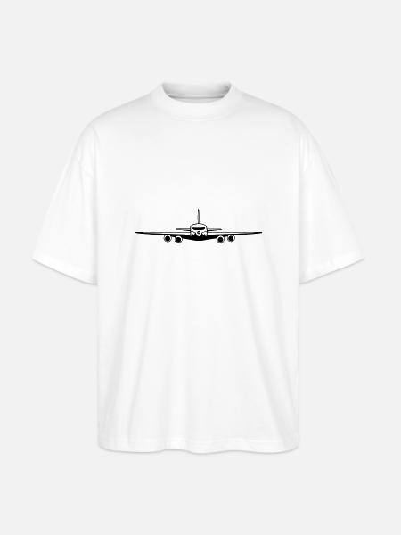 flugzeug - Stanley/Stella Oversized Unisex Organic T-shirt Blaster 2.0 - white