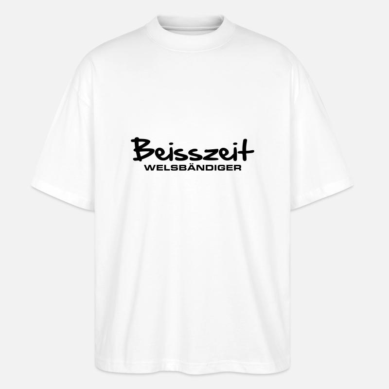 beisszeit_welsbaendiger - Stanley/Stella Oversized Unisex Bio T-Shirt Blaster 2.0 - Weiß