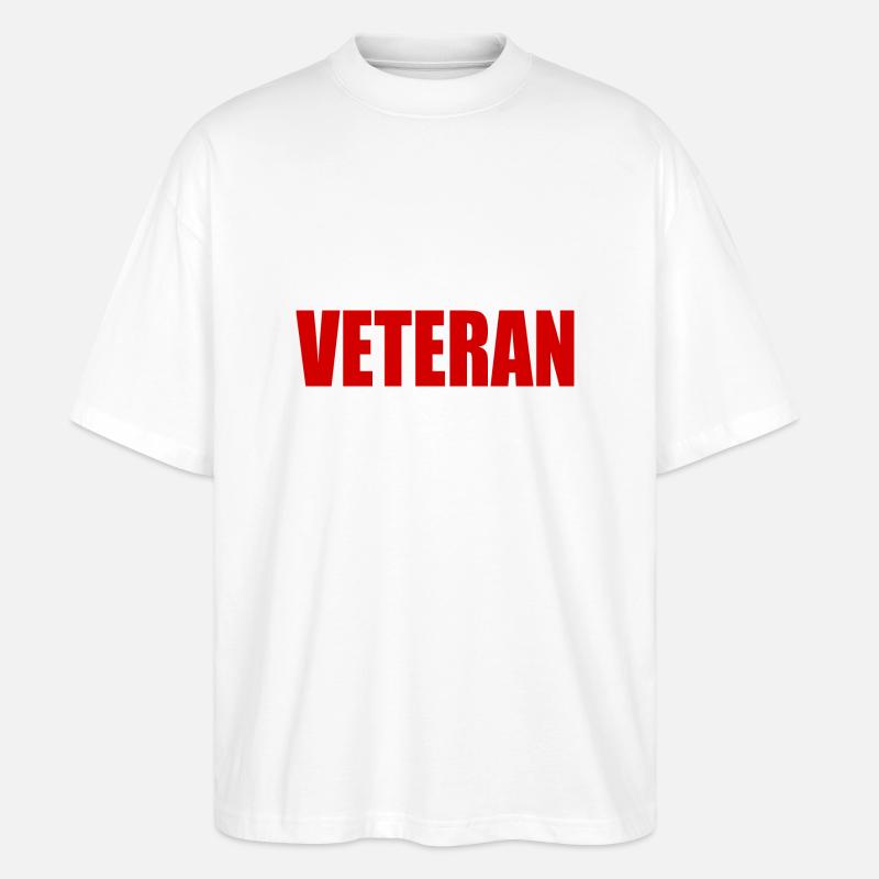 VETERAN - Stanley/Stella Oversized Unisex Bio T-Shirt Blaster 2.0 - Weiß