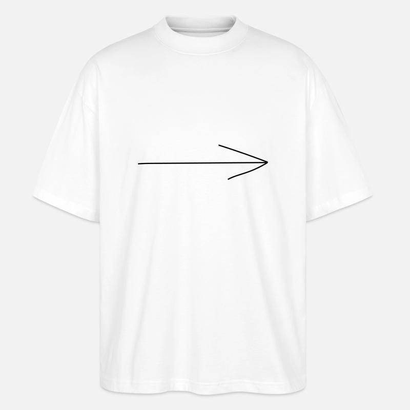 Pfeil rechts - Stanley/Stella Oversized Unisex Bio T-Shirt Blaster 2.0 - Weiß