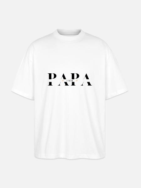 Papa chéri - T-shirt bio Blaster 2.0 coupe oversize Stanley/Stella Unisexe - blanc