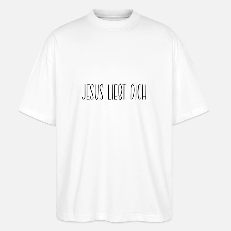 Jesus liebt dich - Stanley/Stella Oversized Unisex Bio T-Shirt Blaster 2.0 - Weiß