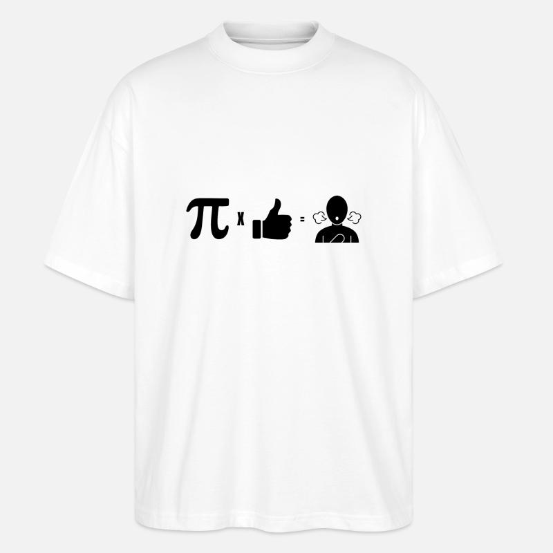 Lebensgleichung - Pi Mal Daumen - Stanley/Stella Oversized Unisex Bio T-Shirt Blaster 2.0 - Weiß