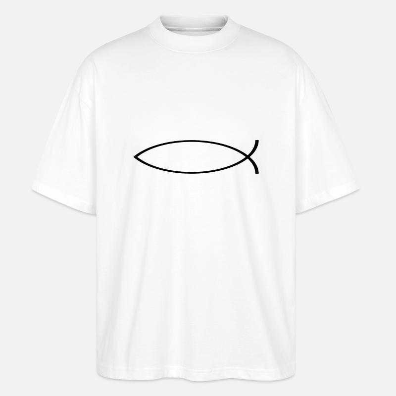 Fisch - Stanley/Stella Oversized Unisex Bio T-Shirt Blaster 2.0 - Weiß