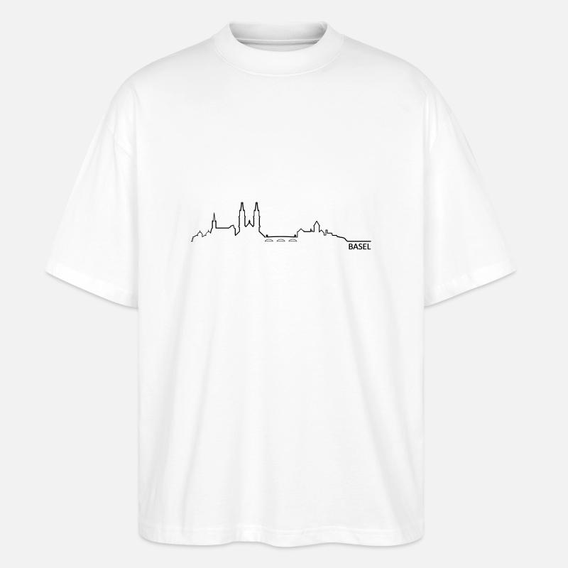 Skyline Basel - Stanley/Stella Oversized Unisex Bio T-Shirt Blaster 2.0 - Weiß