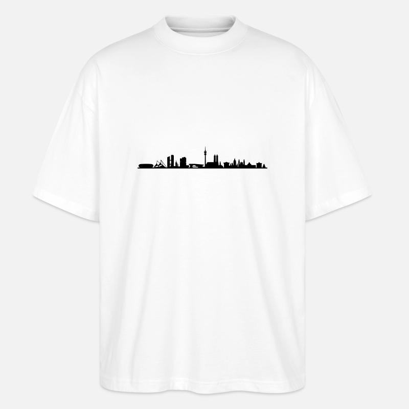 Skyline - München - Stanley/Stella Oversized Unisex Bio T-Shirt Blaster 2.0 - Weiß