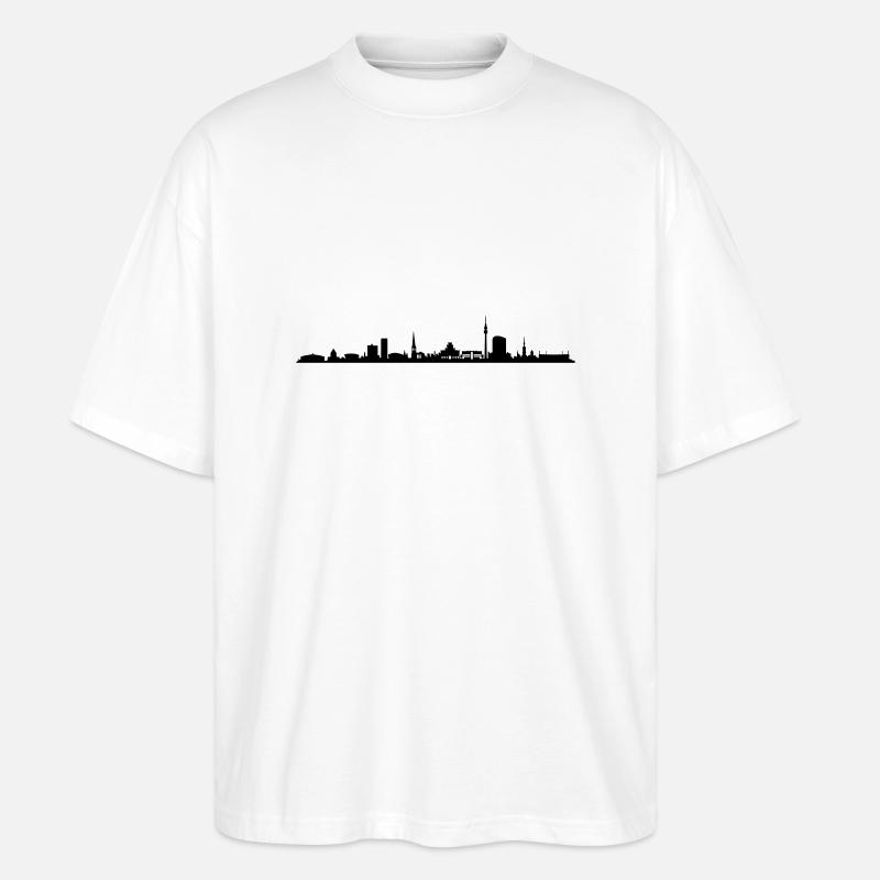 Skyline - Dortmund - Stanley/Stella Oversized Unisex Bio T-Shirt Blaster 2.0 - Weiß