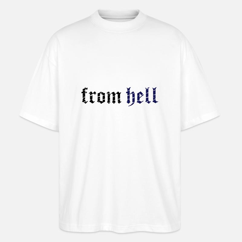 from hell_vec_2 de - Stanley/Stella Oversized Unisex Bio T-Shirt Blaster 2.0 - Weiß