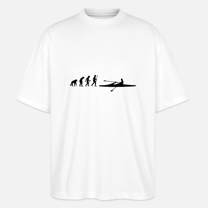 Évolution de l'aviron - T-shirt bio Blaster 2.0 coupe oversize Stanley/Stella Unisexe - blanc