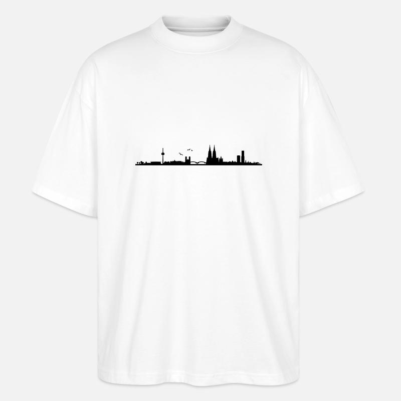 Cologne Skyline Panorama - T-shirt bio Blaster 2.0 coupe oversize Stanley/Stella Unisexe - blanc