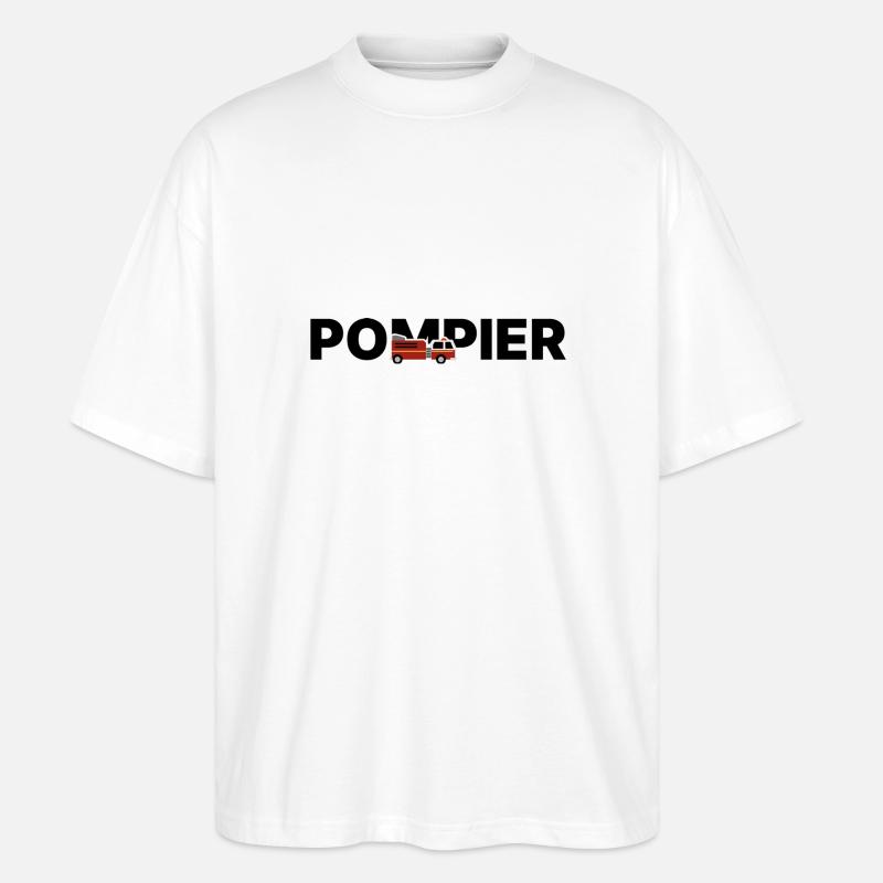POMPIER - FEUERWEHRMANN - Stanley/Stella Oversized Unisex Bio T-Shirt Blaster 2.0 - Weiß