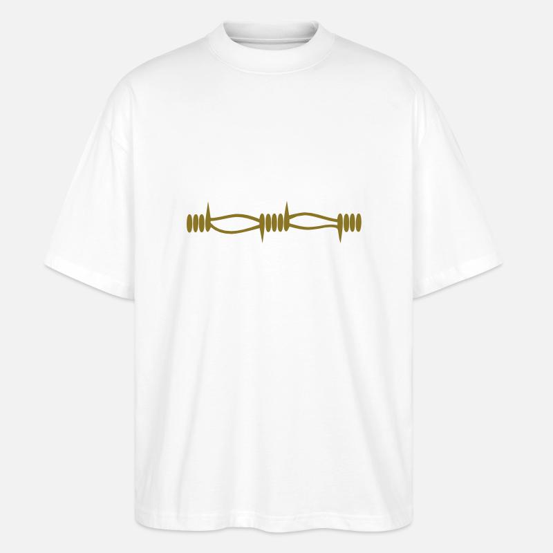 Stacheldraht - Stanley/Stella Oversized Unisex Bio T-Shirt Blaster 2.0 - Weiß