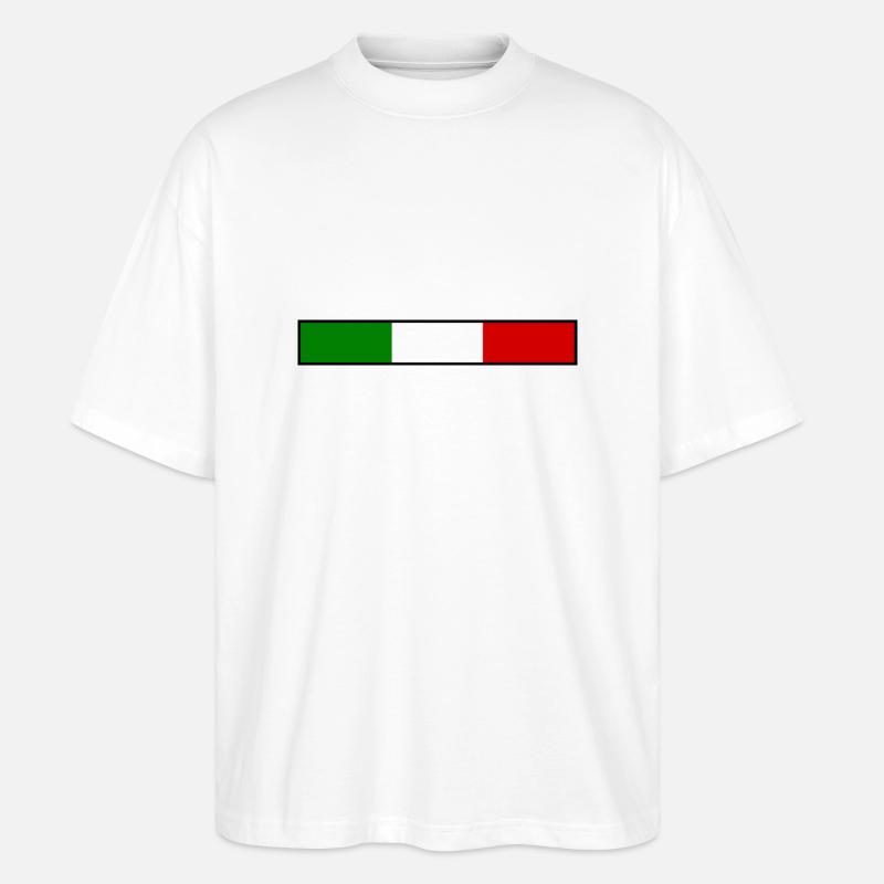 Italie drapeau - T-shirt bio Blaster 2.0 coupe oversize Stanley/Stella Unisexe - blanc