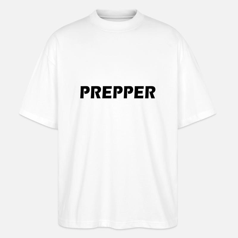 Prepper - Stanley/Stella Oversized Unisex Bio T-Shirt Blaster 2.0 - Weiß