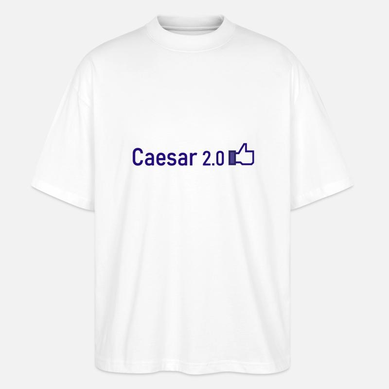 Caesar 2 0 - Ekologisk Oversized T-shirt Unisex Stanley/Stella Blaster 2.0 - vit