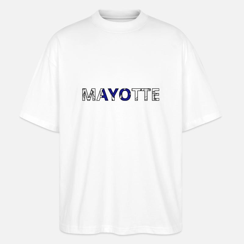 Mayotte-Flagge - Stanley/Stella Oversized Unisex Bio T-Shirt Blaster 2.0 - Weiß