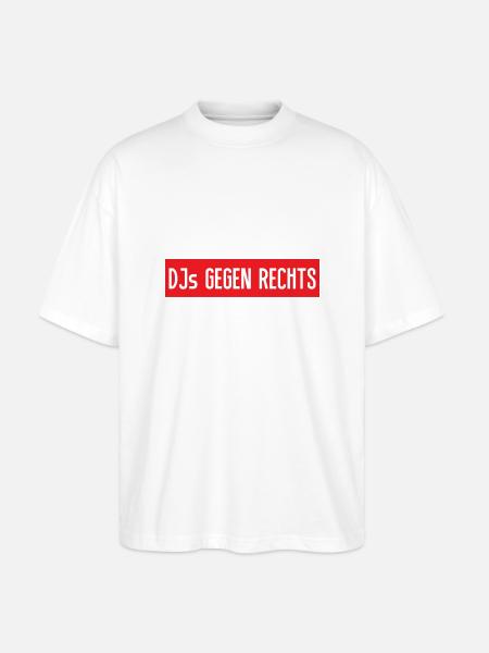 DJs gegen rechts - Stanley/Stella Oversized Unisex Bio T-Shirt Blaster 2.0 - Weiß