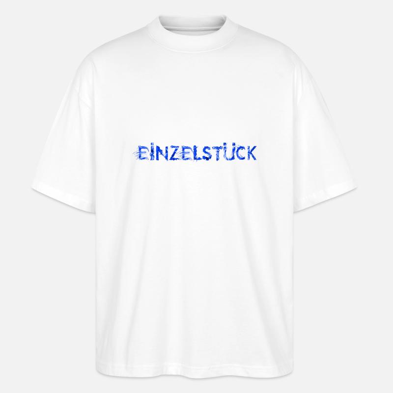 Einzelstück blau - Stanley/Stella Oversized Unisex Bio T-Shirt Blaster 2.0 - Weiß