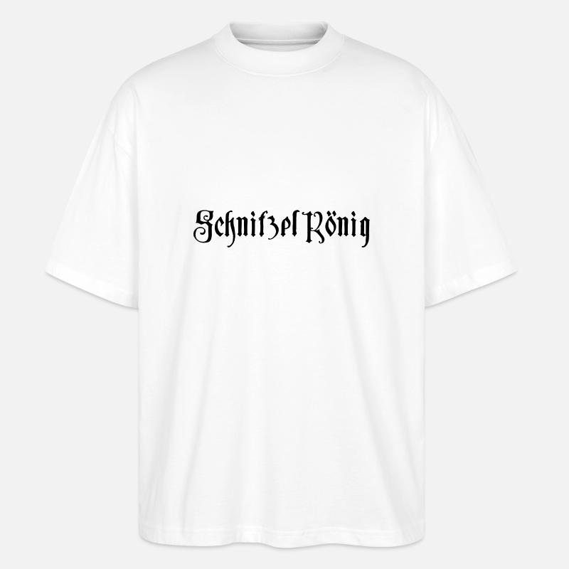 Schnitzel konge - Stanley/Stella Oversize Unisex Øko T-shirt Blaster 2.0 - hvid