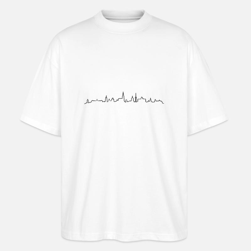 Skyline Münster - Stanley/Stella Oversized Unisex Bio T-Shirt Blaster 2.0 - Weiß