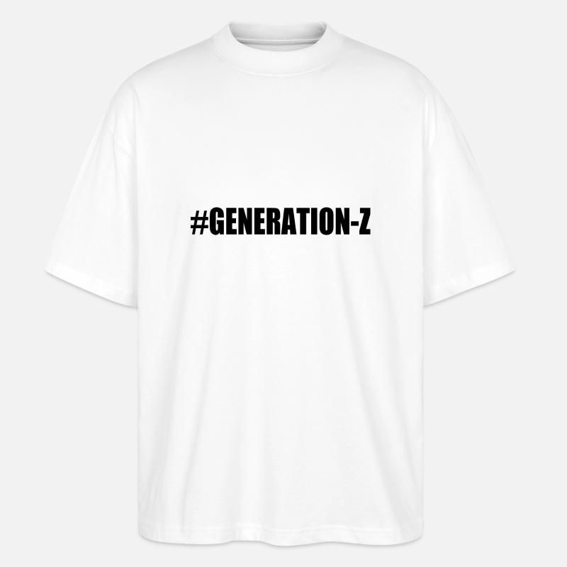 Génération z - T-shirt bio Blaster 2.0 coupe oversize Stanley/Stella Unisexe - blanc