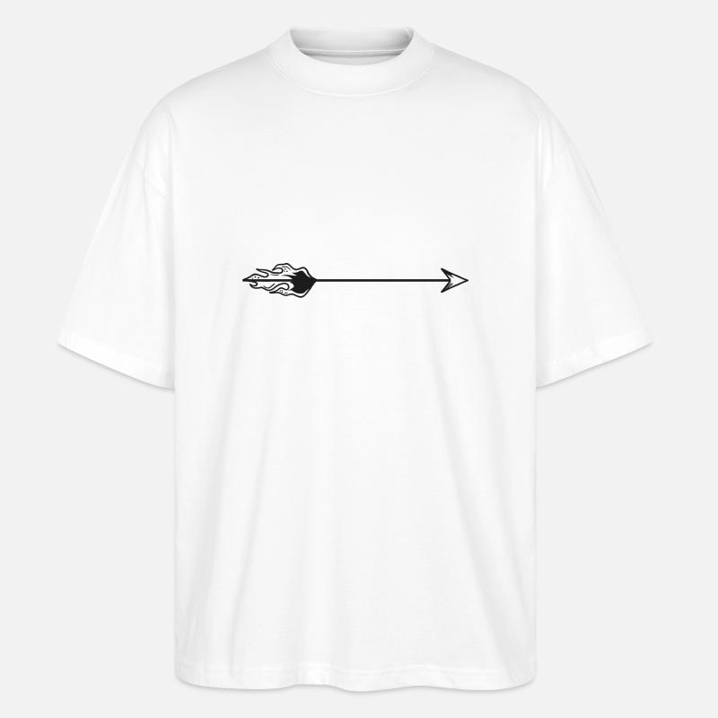 Flèche dessinée avec du feu - T-shirt bio Blaster 2.0 coupe oversize Stanley/Stella Unisexe - blanc