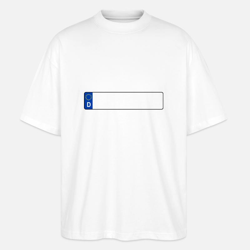 Kennzeichen D - Stanley/Stella Oversized Unisex Bio T-Shirt Blaster 2.0 - Weiß