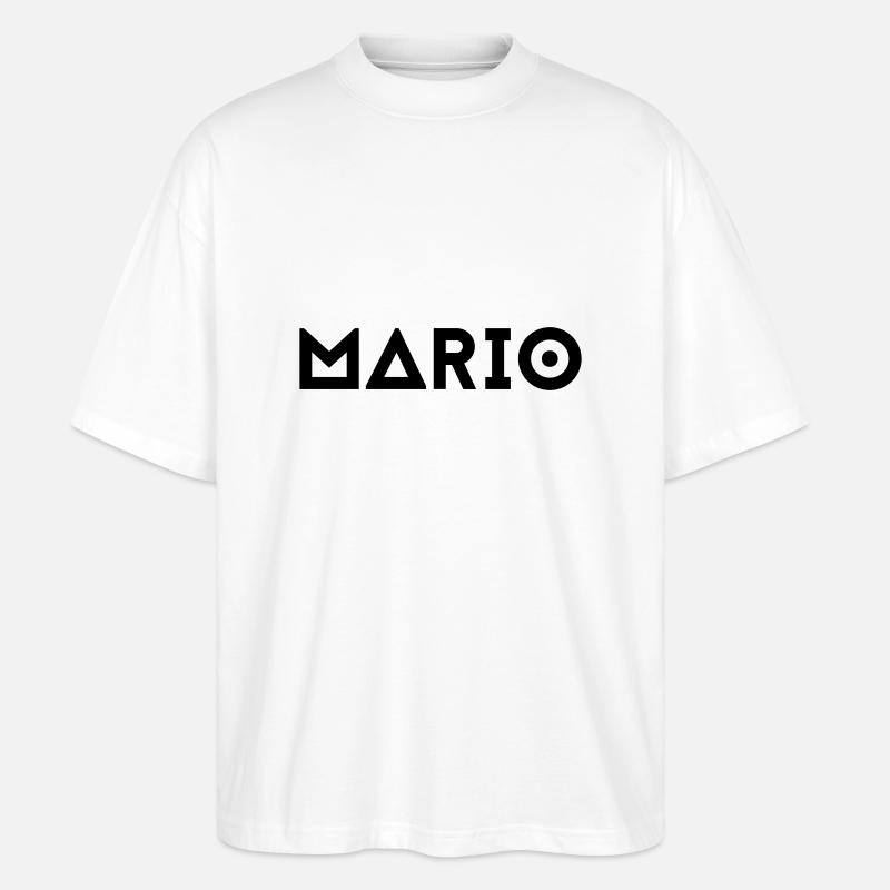 Vorname Mario - Stanley/Stella Oversized Unisex Bio T-Shirt Blaster 2.0 - Weiß