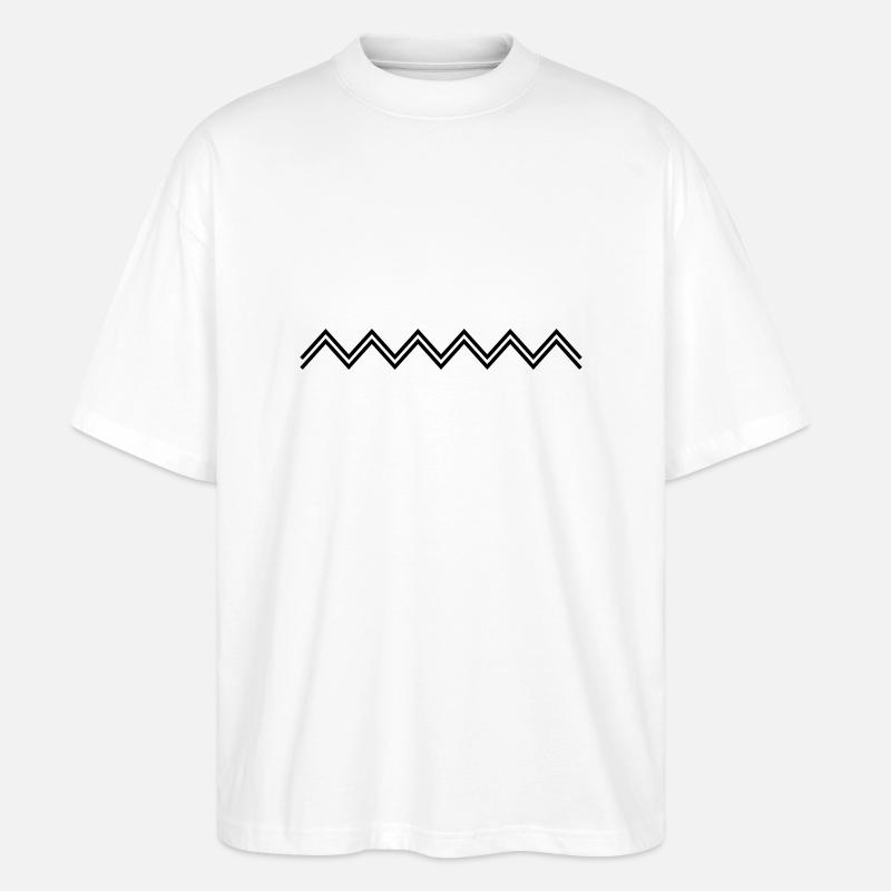 zwei Zickzack - Stanley/Stella Oversized Unisex Bio T-Shirt Blaster 2.0 - Weiß