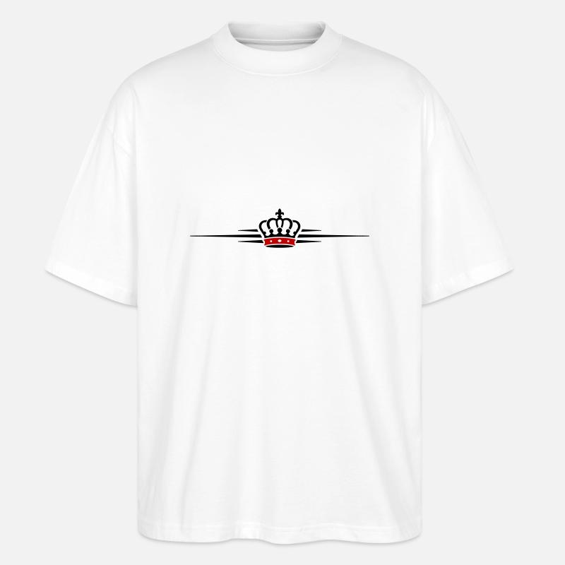 Krone Symbolik - Stanley/Stella Oversized Unisex Bio T-Shirt Blaster 2.0 - Weiß