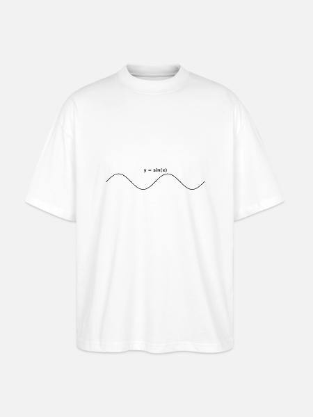 sinus graph design - Stanley/Stella Oversized Unisex Bio T-Shirt Blaster 2.0 - Weiß