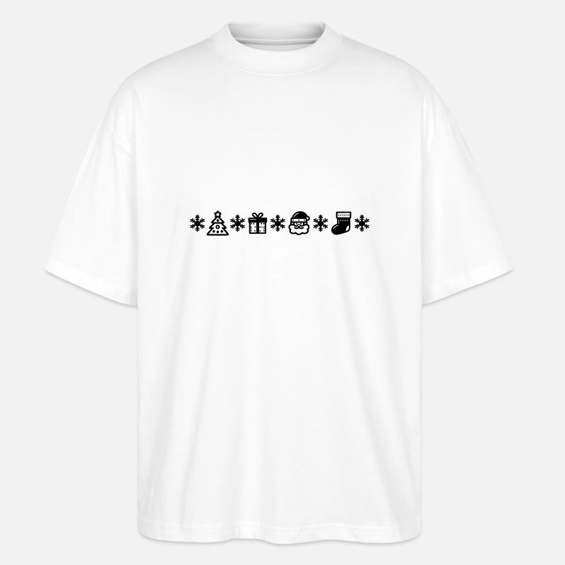 Weihnachtliche Symbole Linie - Stanley/Stella Oversized Unisex Bio T-Shirt Blaster 2.0 - Weiß